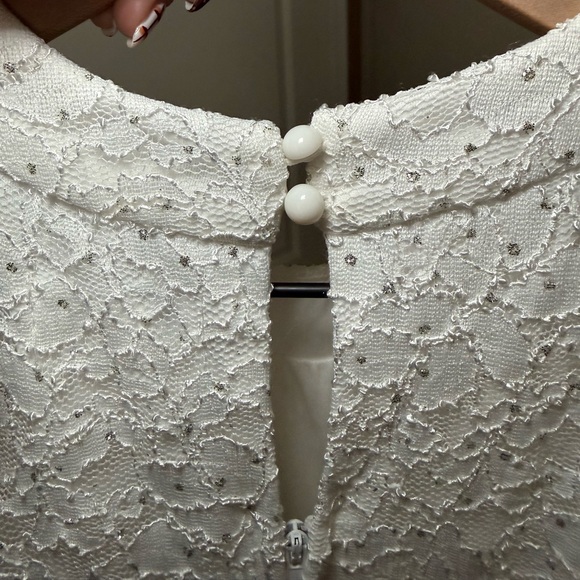 Speechless Kids High-Low Party Dress Lace & Sequins White/Navy Size 7 - Picture 7 of 9